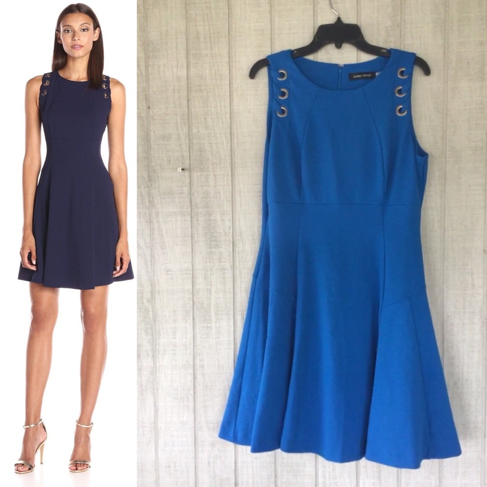 Fit and Flare Dress with Grommets